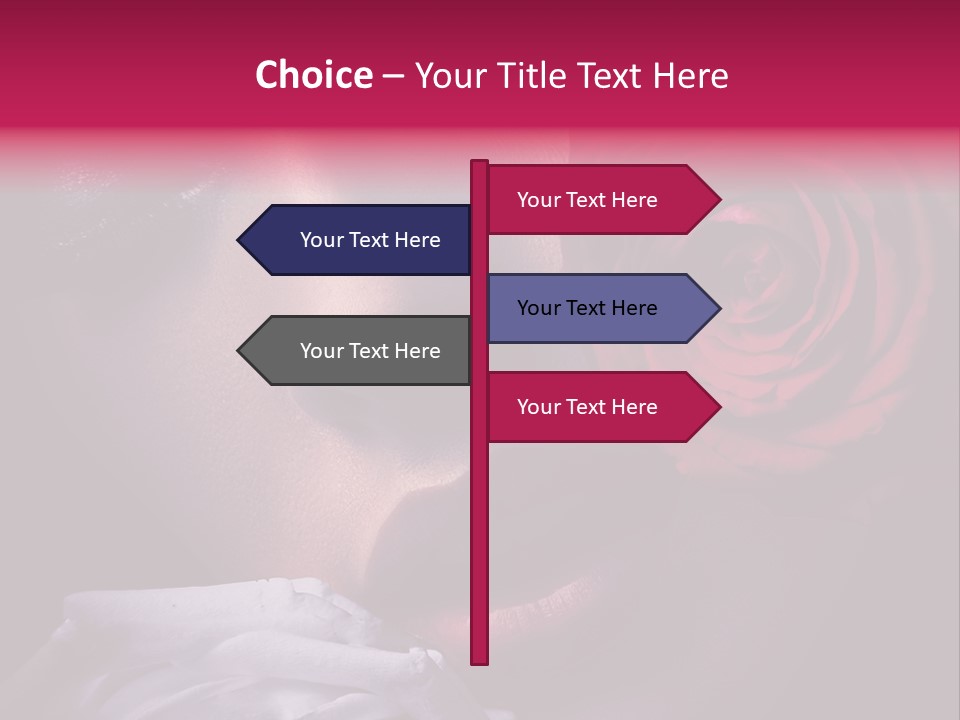 Roses And Woman PowerPoint Template