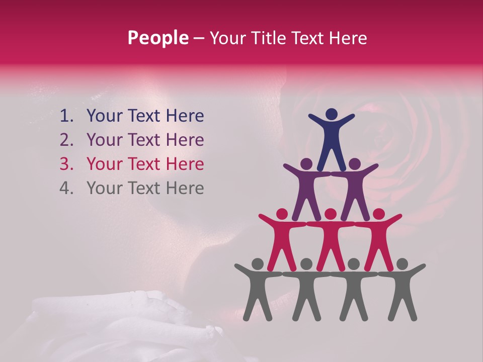 Roses And Woman PowerPoint Template