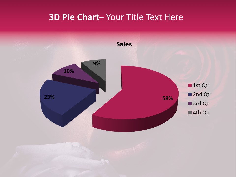 Roses And Woman PowerPoint Template