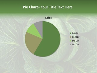 Black And White Cabbage PowerPoint Template