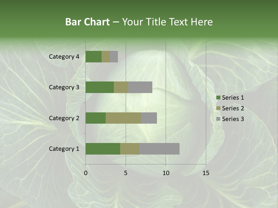 Black And White Cabbage PowerPoint Template