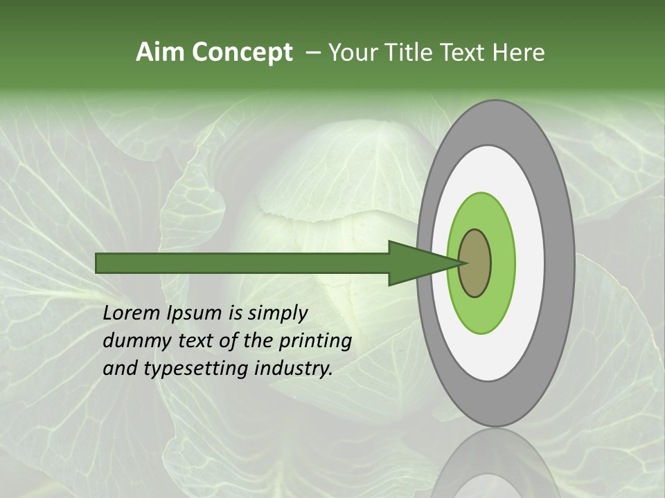 Black And White Cabbage PowerPoint Template