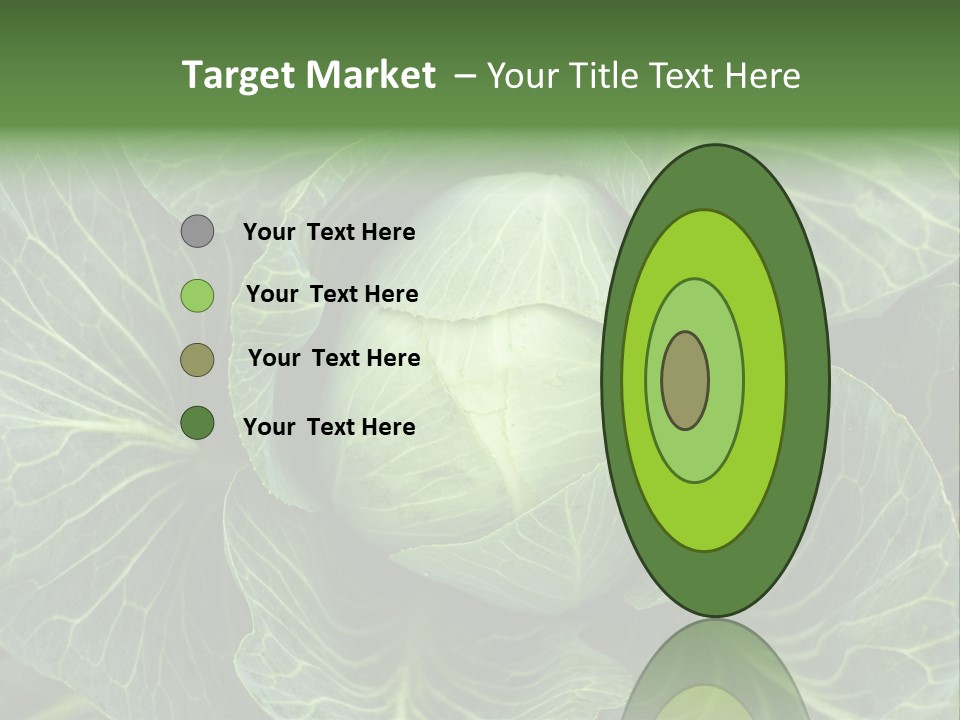Black And White Cabbage PowerPoint Template