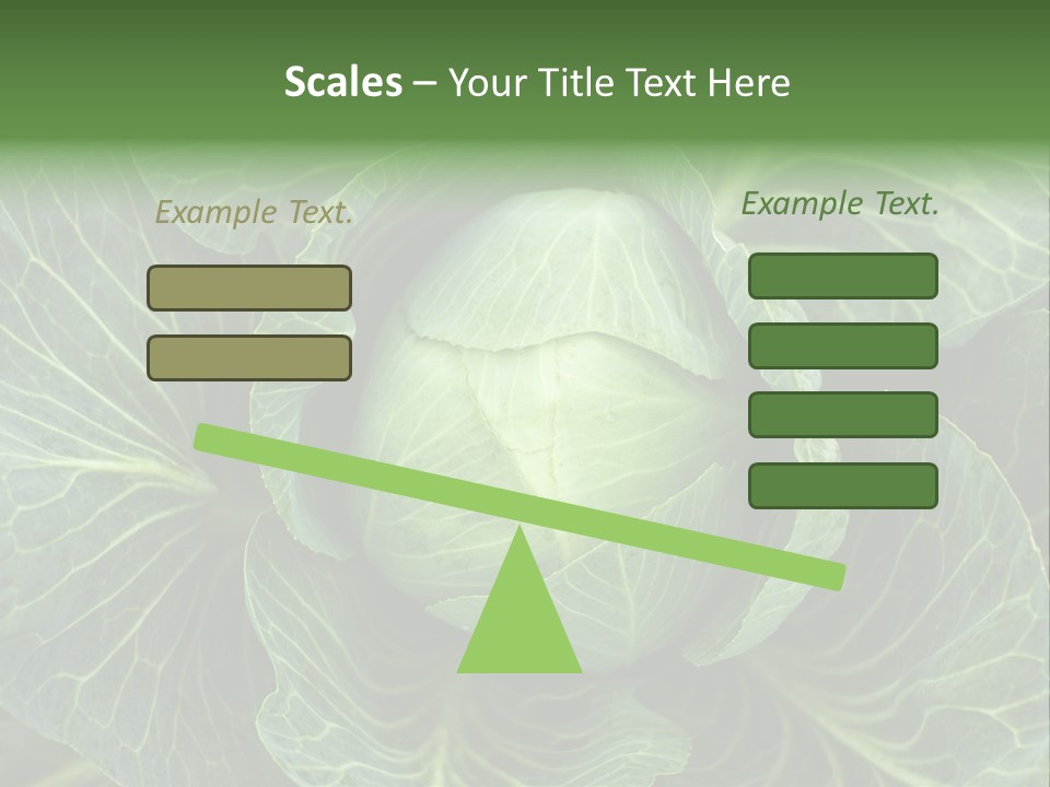 Black And White Cabbage PowerPoint Template