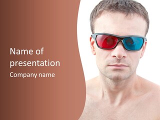 Specs Blue Stereoscopic PowerPoint Template
