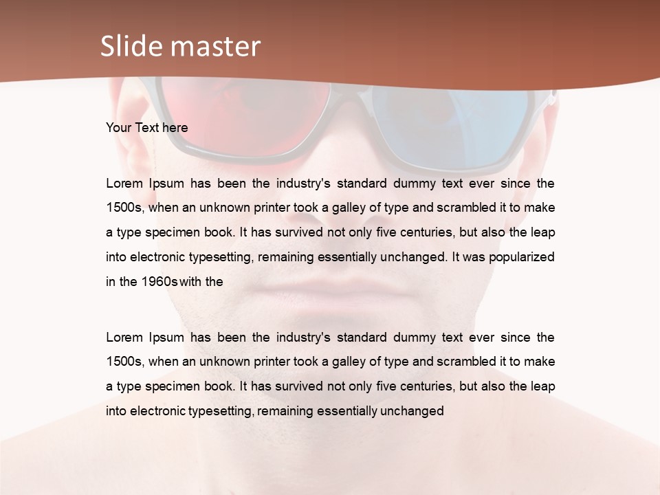 Specs Blue Stereoscopic PowerPoint Template