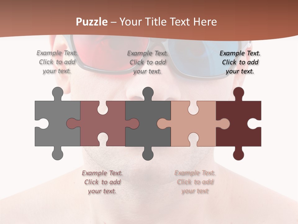 Specs Blue Stereoscopic PowerPoint Template