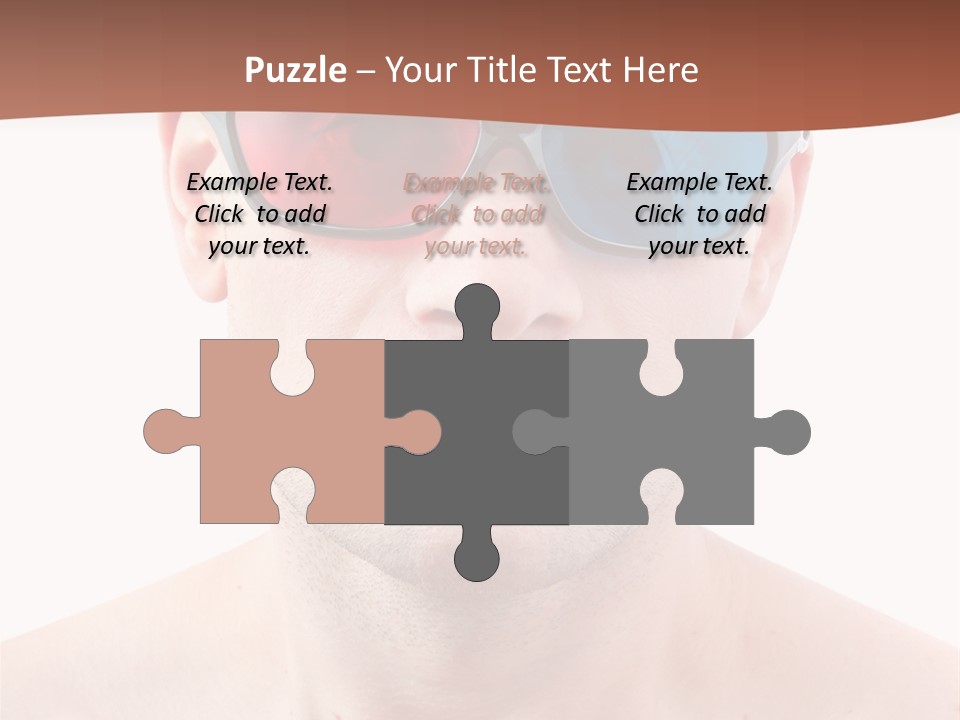 Specs Blue Stereoscopic PowerPoint Template