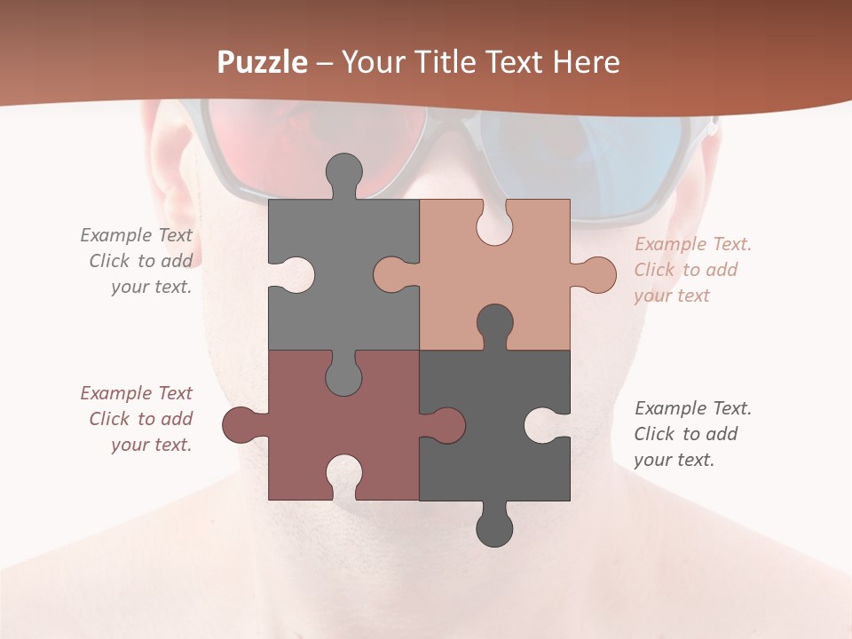 Specs Blue Stereoscopic PowerPoint Template