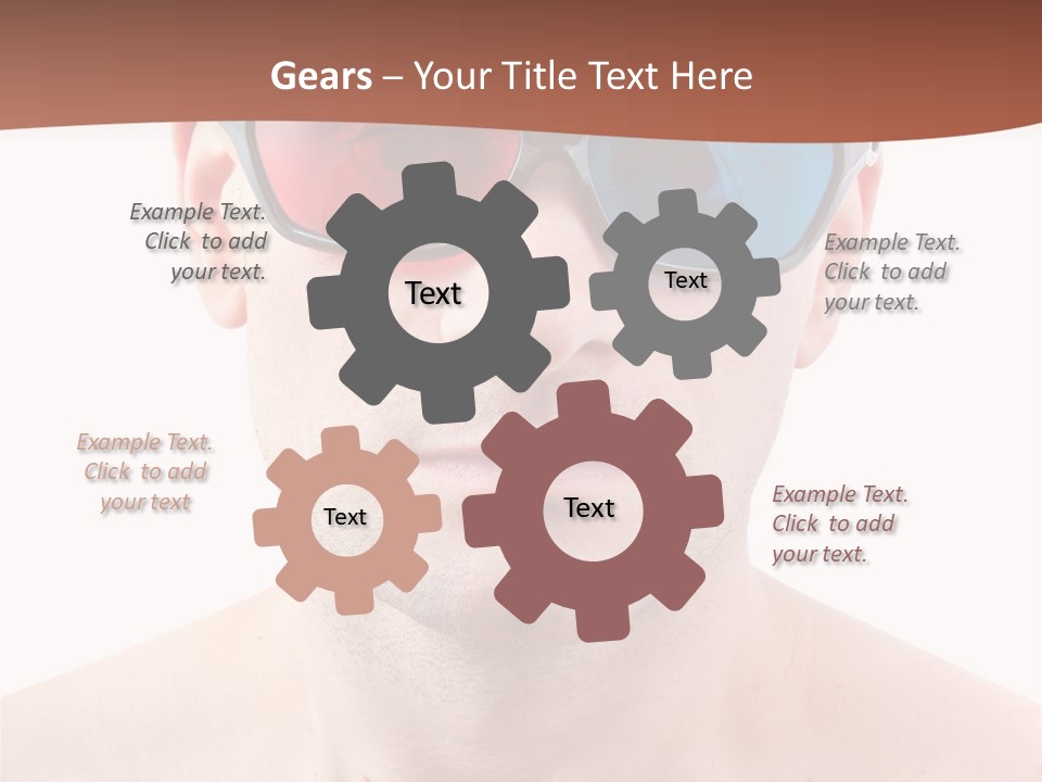 Specs Blue Stereoscopic PowerPoint Template