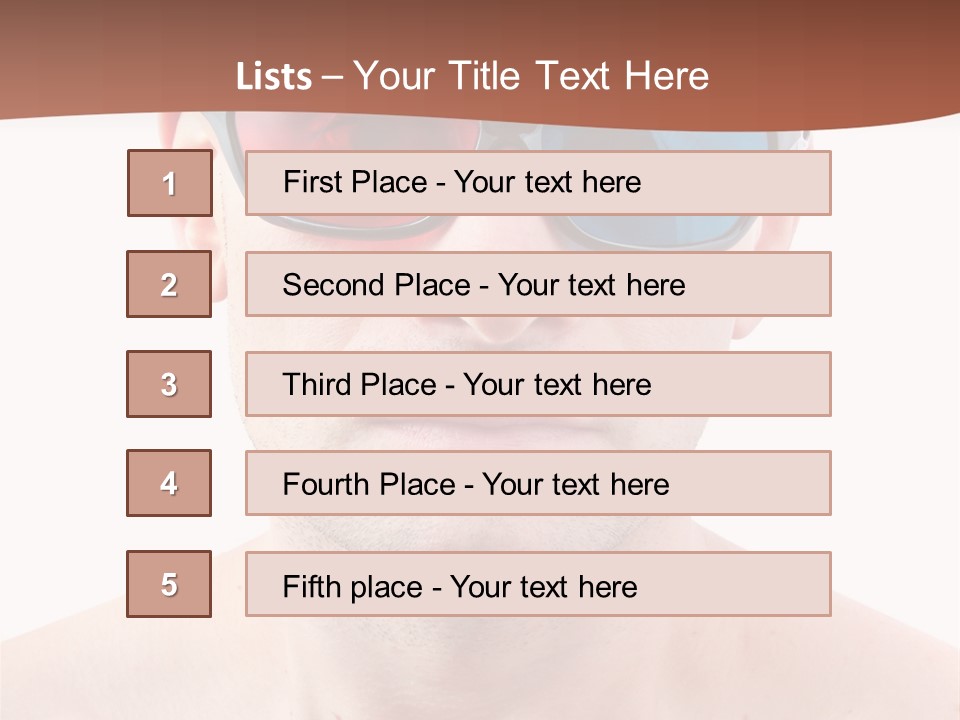 Specs Blue Stereoscopic PowerPoint Template