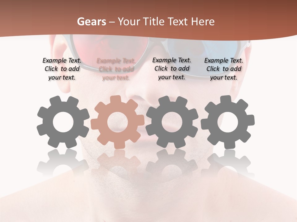 Specs Blue Stereoscopic PowerPoint Template