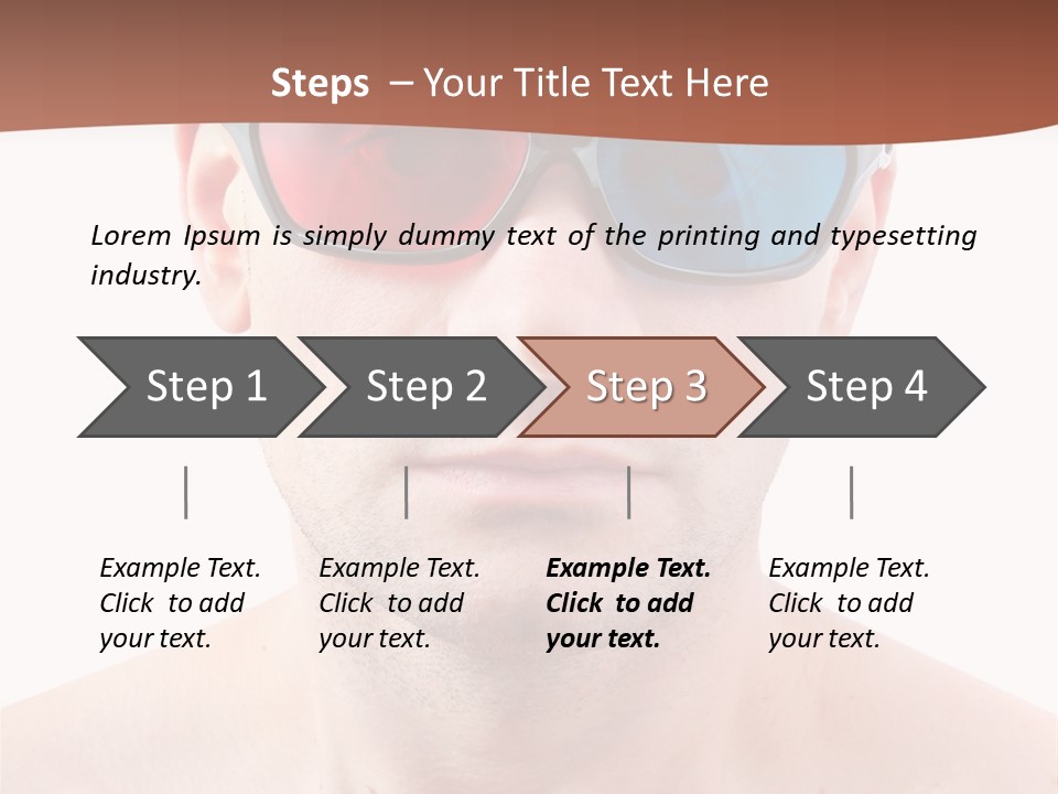 Specs Blue Stereoscopic PowerPoint Template