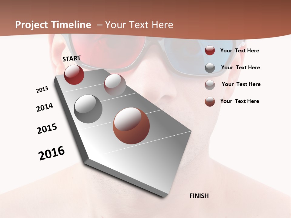 Specs Blue Stereoscopic PowerPoint Template