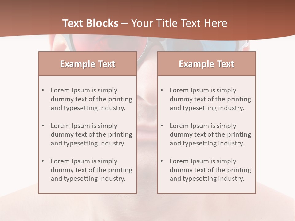 Specs Blue Stereoscopic PowerPoint Template