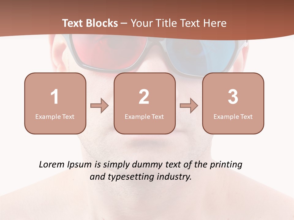 Specs Blue Stereoscopic PowerPoint Template