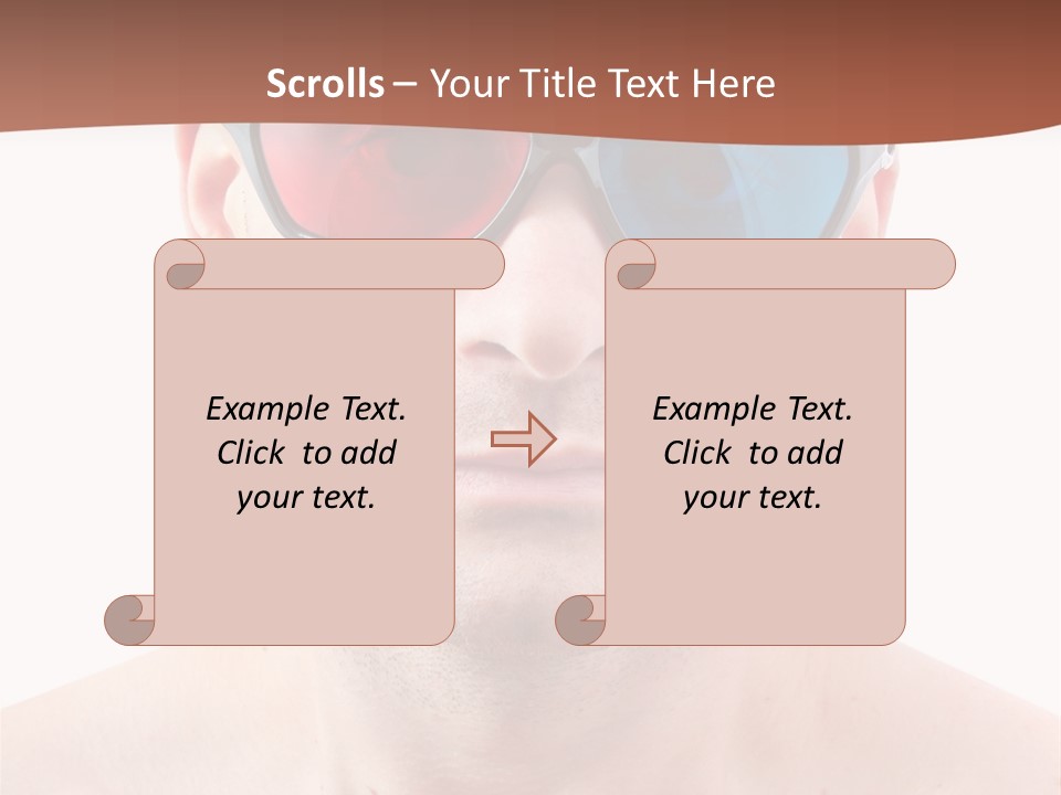 Specs Blue Stereoscopic PowerPoint Template