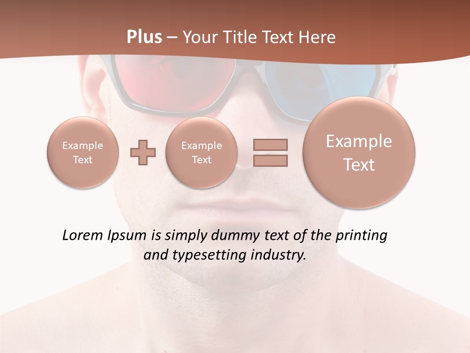 Specs Blue Stereoscopic PowerPoint Template