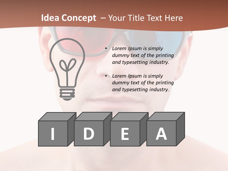 Specs Blue Stereoscopic PowerPoint Template