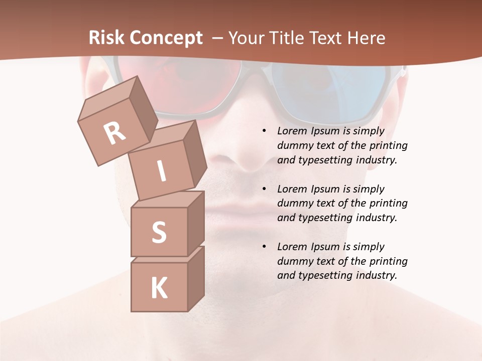 Specs Blue Stereoscopic PowerPoint Template