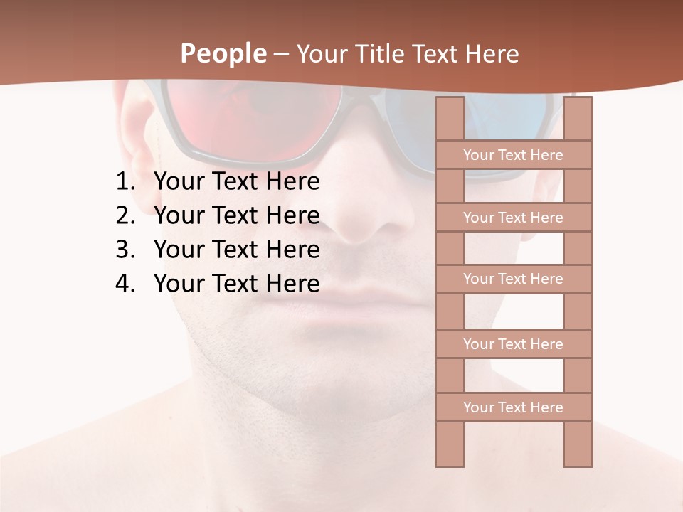 Specs Blue Stereoscopic PowerPoint Template
