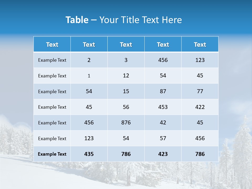 Winter Snow PowerPoint Template