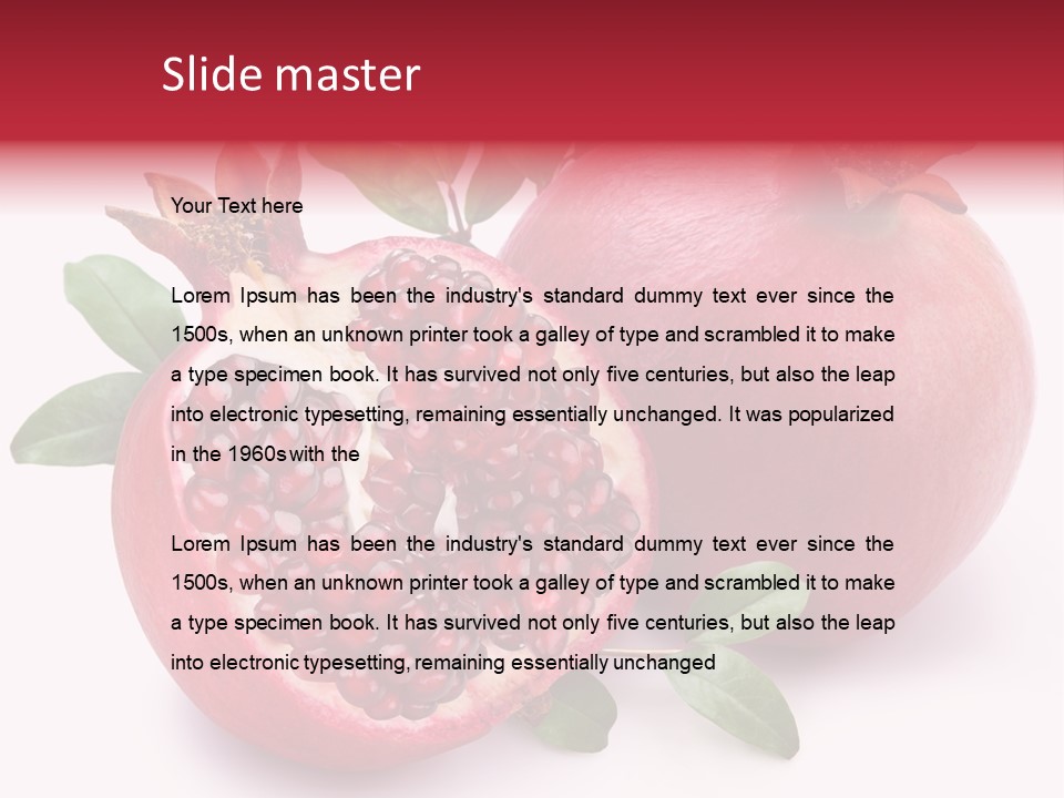 Pomegranate Fruit PowerPoint Template