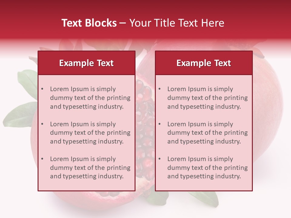 Pomegranate Fruit PowerPoint Template