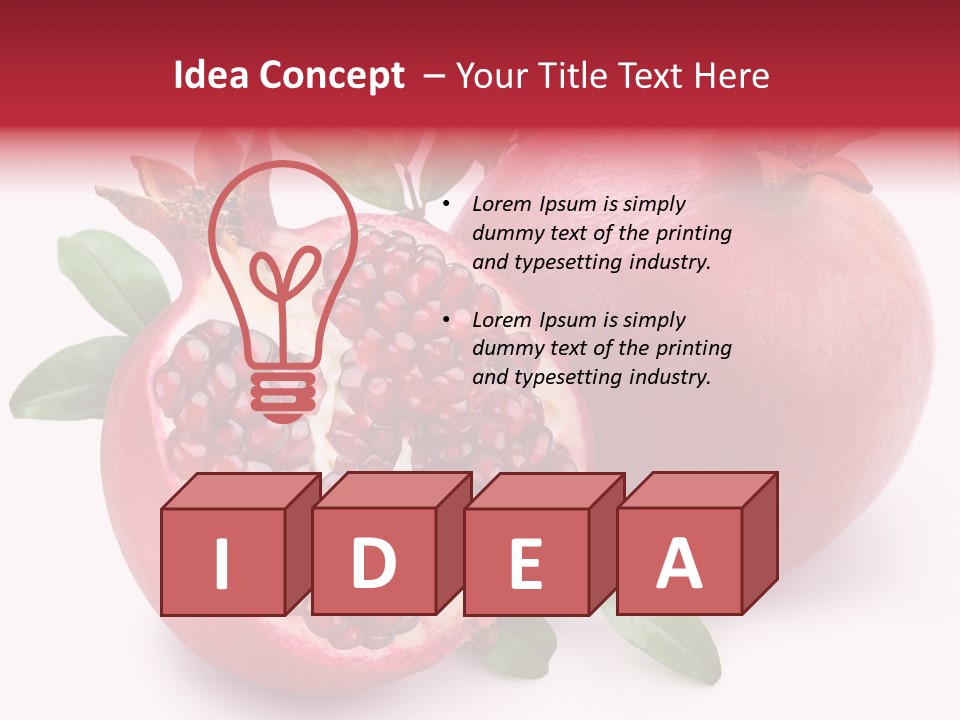 Pomegranate Fruit PowerPoint Template