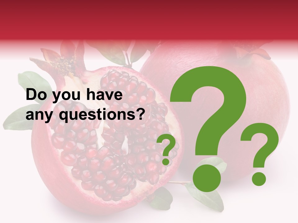 Pomegranate Fruit PowerPoint Template