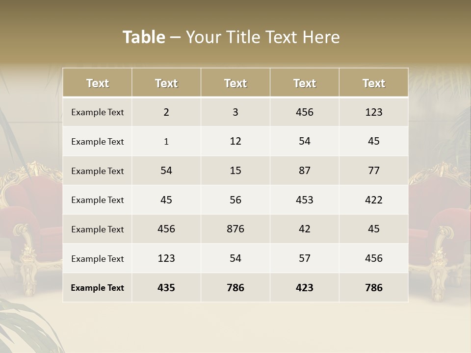 Royal Armchair PowerPoint Template