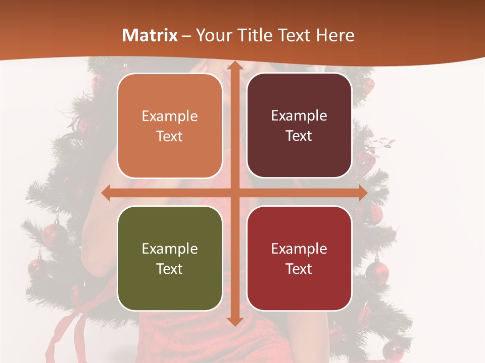 Christmas Tree Girls PowerPoint Template