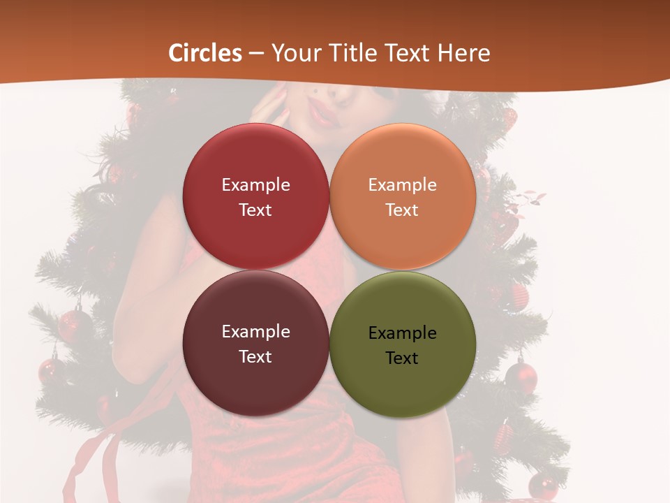 Christmas Tree Girls PowerPoint Template