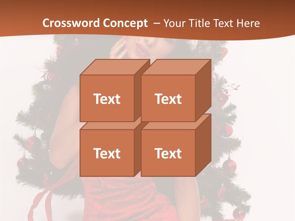 Christmas Tree Girls PowerPoint Template