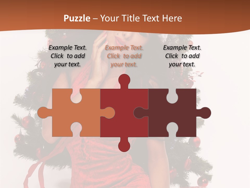 Christmas Tree Girls PowerPoint Template