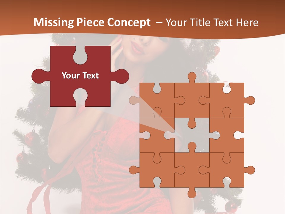 Christmas Tree Girls PowerPoint Template