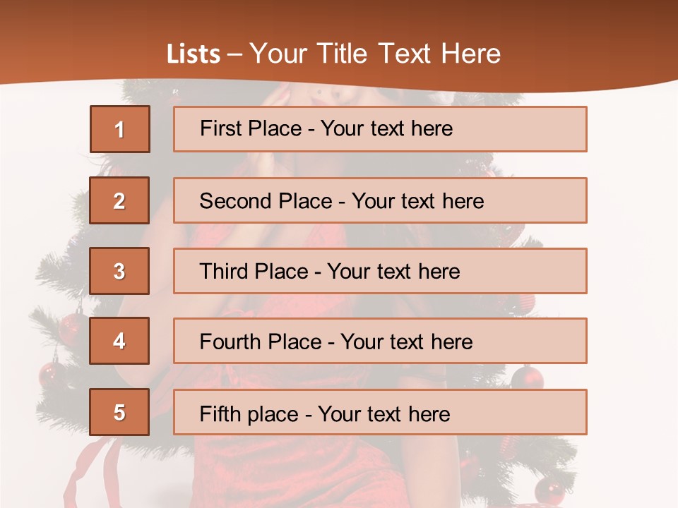 Christmas Tree Girls PowerPoint Template