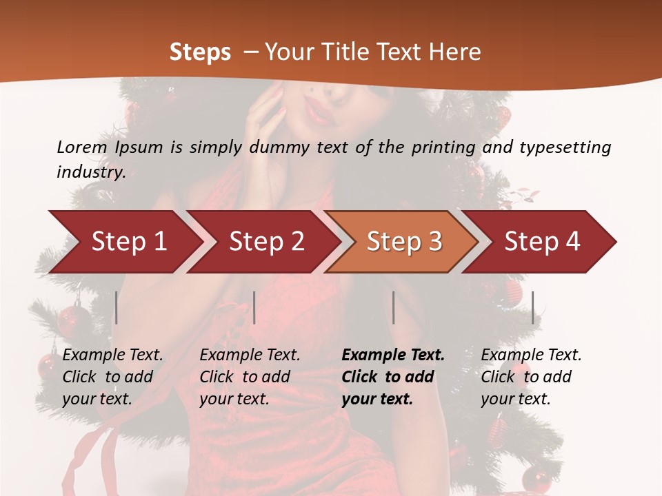 Christmas Tree Girls PowerPoint Template