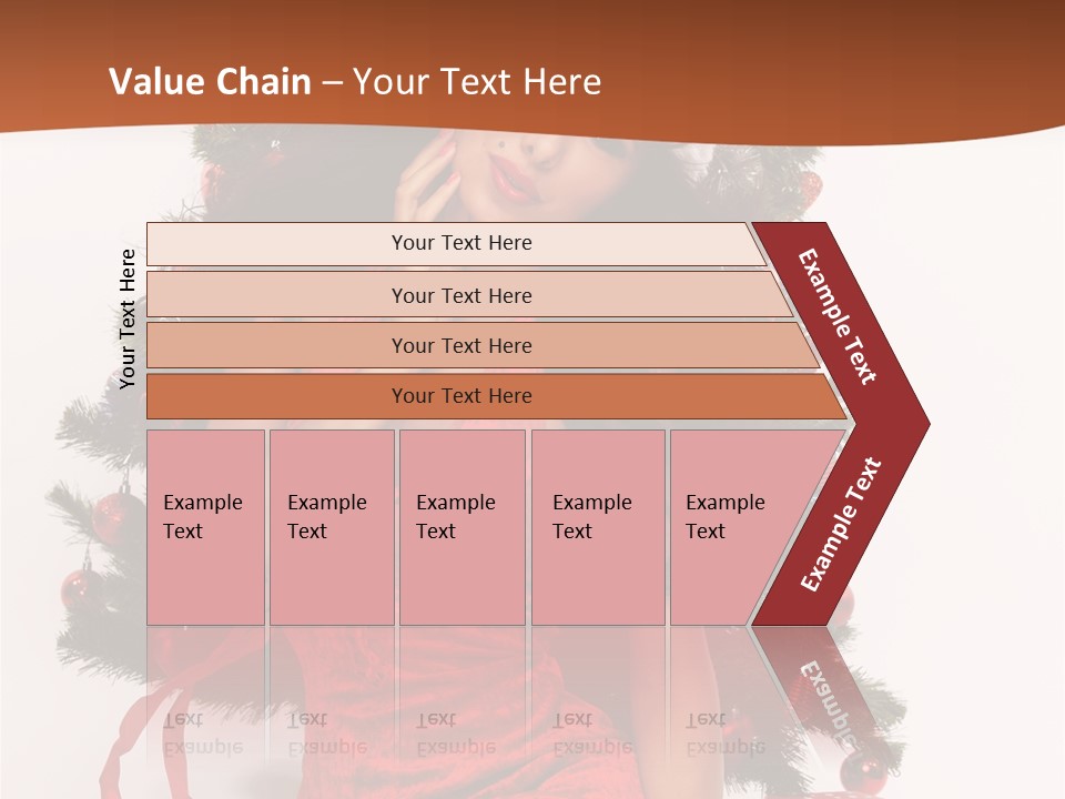 Christmas Tree Girls PowerPoint Template