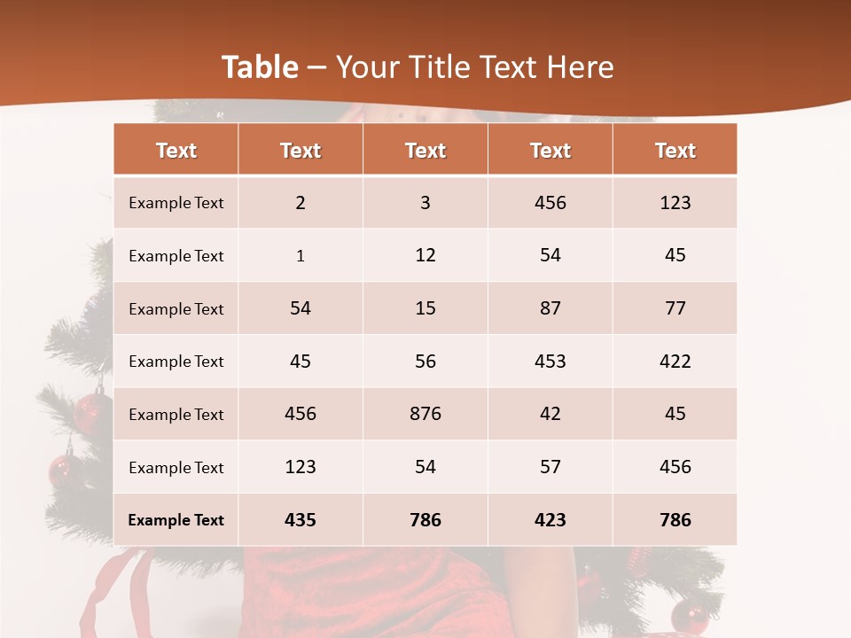 Christmas Tree Girls PowerPoint Template