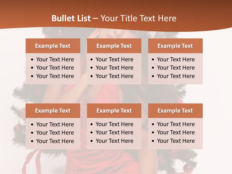 Christmas Tree Girls PowerPoint Template