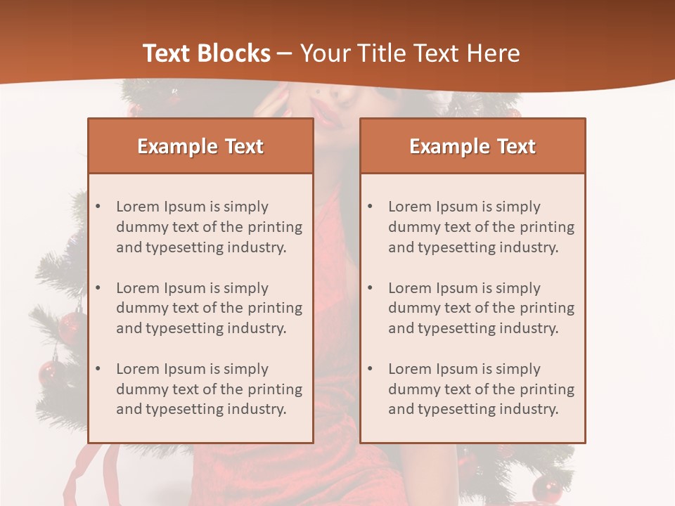 Christmas Tree Girls PowerPoint Template