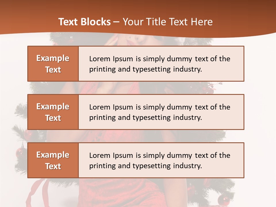 Christmas Tree Girls PowerPoint Template