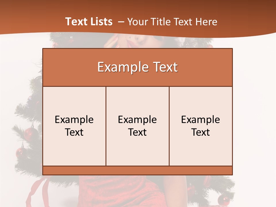 Christmas Tree Girls PowerPoint Template