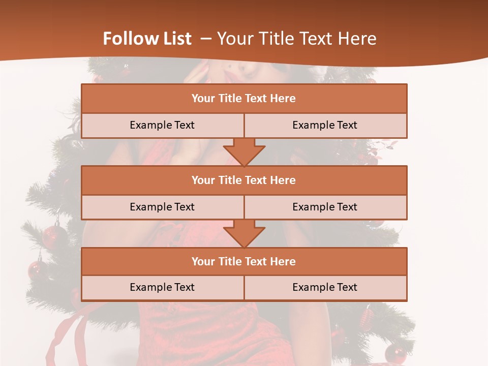 Christmas Tree Girls PowerPoint Template