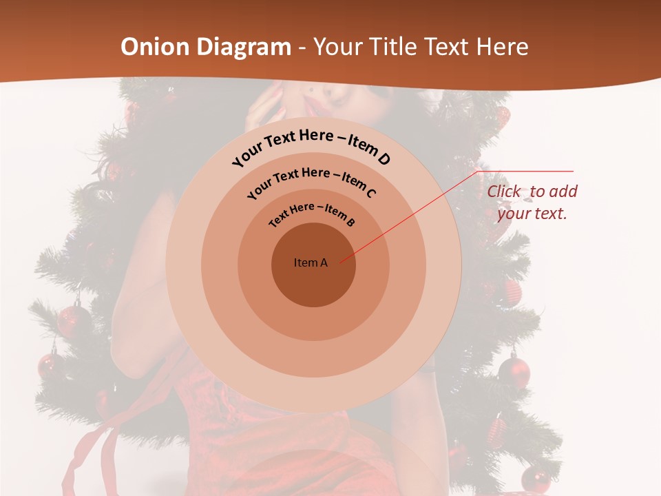 Christmas Tree Girls PowerPoint Template