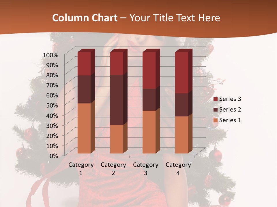 Christmas Tree Girls PowerPoint Template