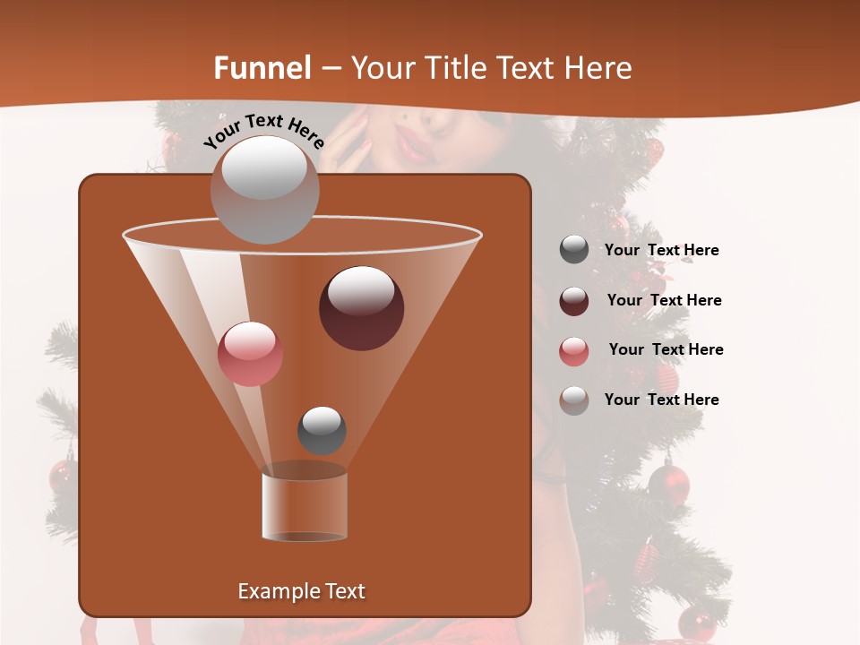 Christmas Tree Girls PowerPoint Template