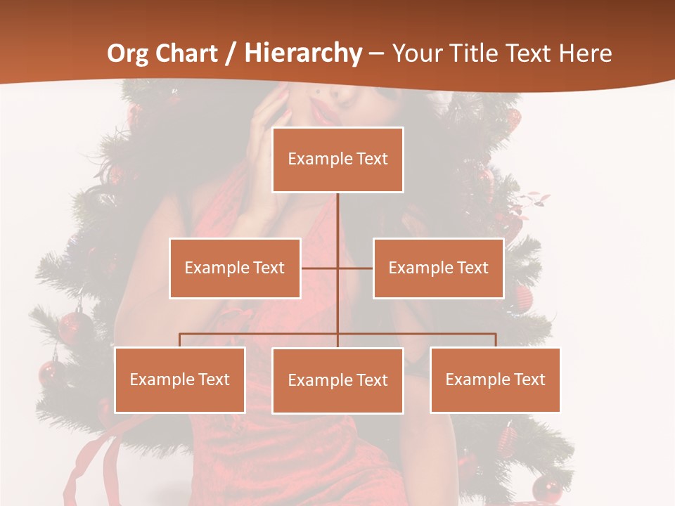 Christmas Tree Girls PowerPoint Template