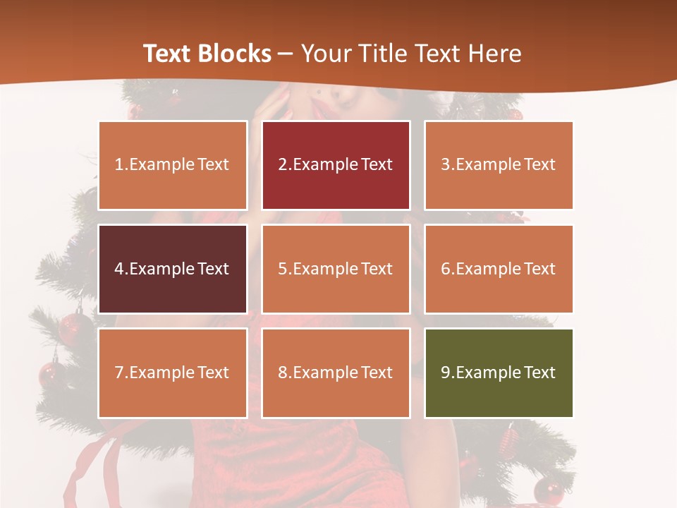 Christmas Tree Girls PowerPoint Template